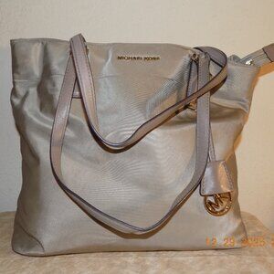 Michael Kors Large Tan Nylon Tote Bag